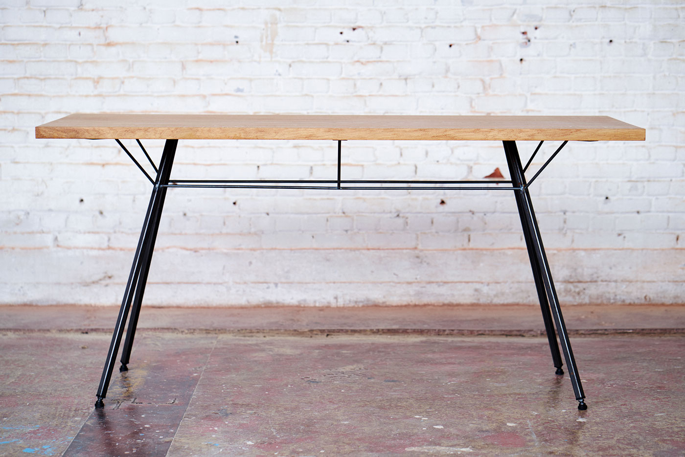 table stolon chêne et acier