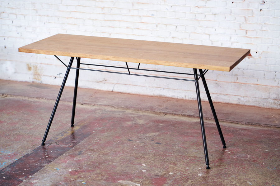 table stolon chêne et acier