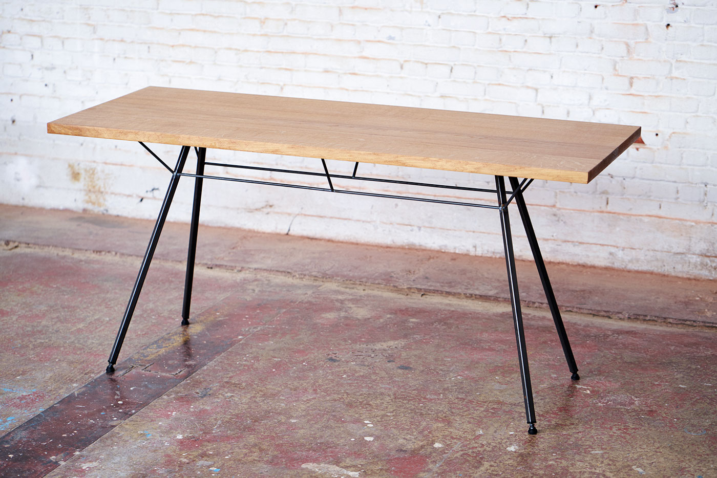 table stolon chêne et acier