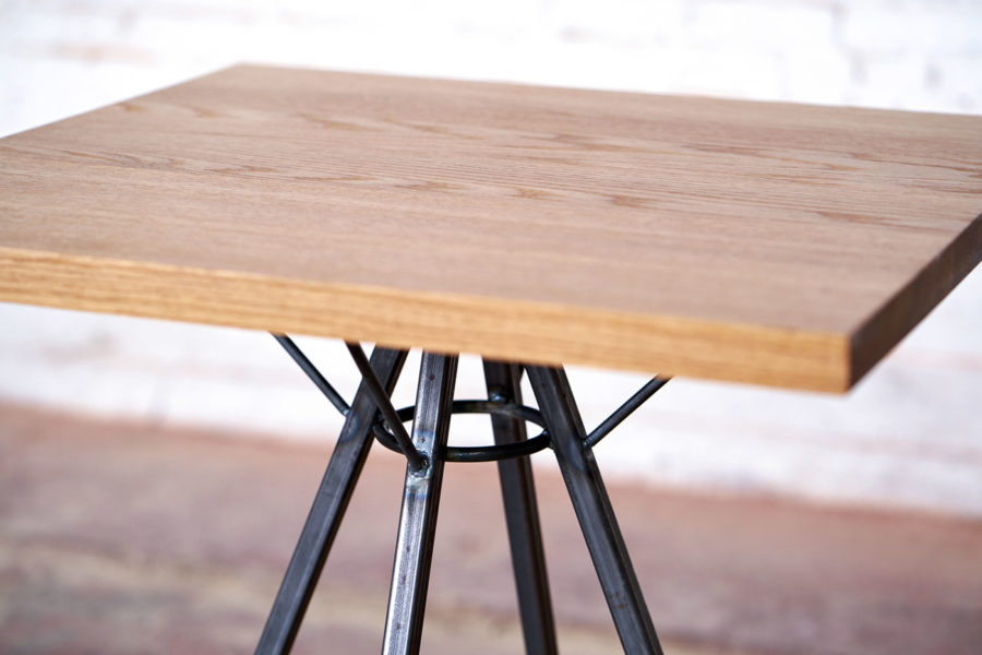 table stolon chêne et acier