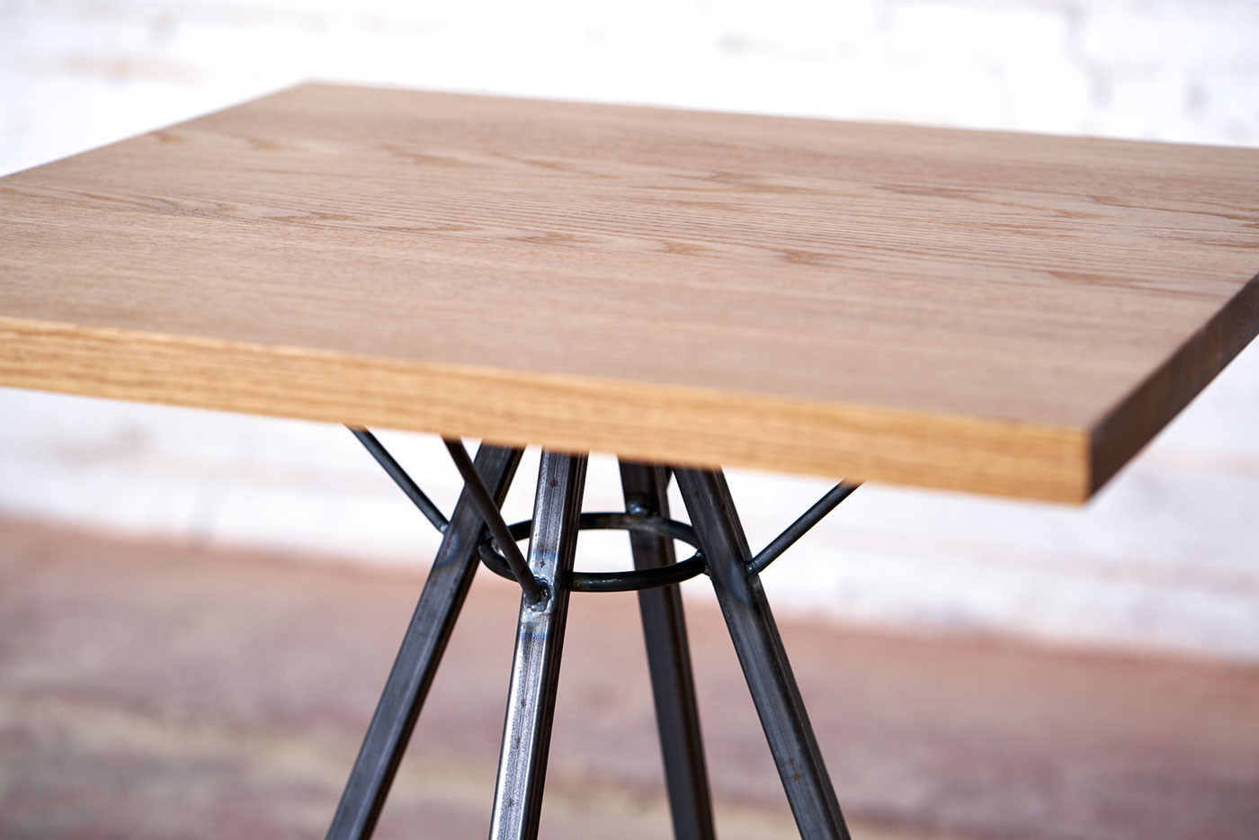 table stolon chêne et acier