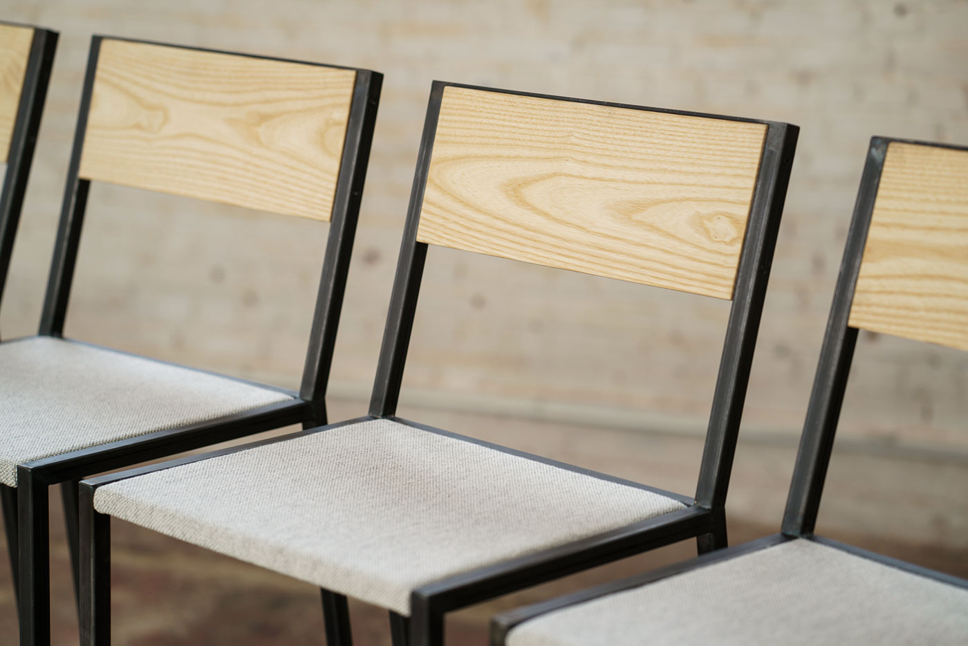 TC3 chaise laine et frêne, sandro della noce