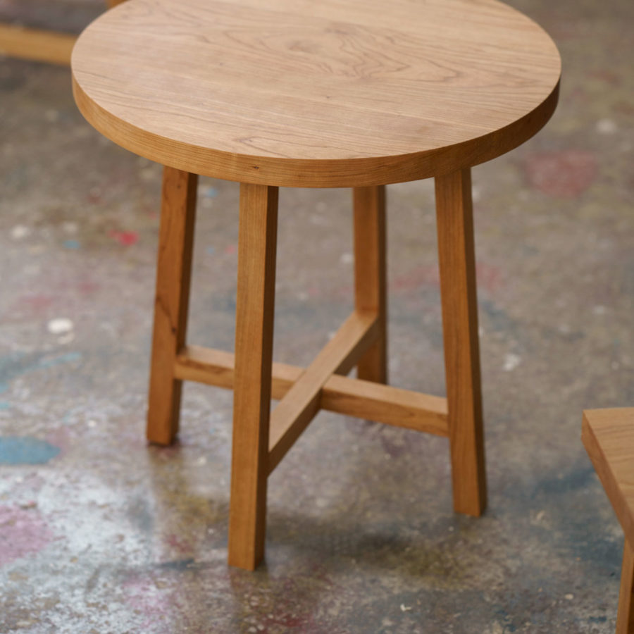 guéridon merisier obasan, benjamin dufour