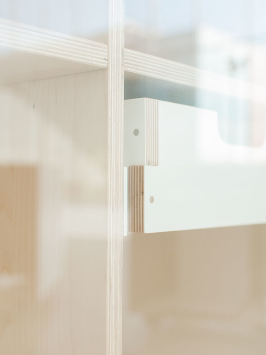 module armoire vitré et tiroir